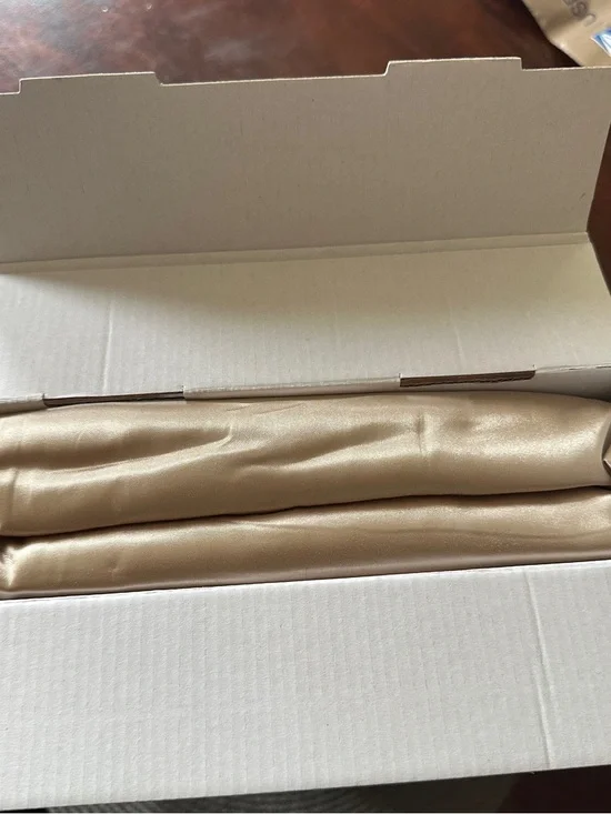 Luxury Gold Satin sheet and pillow set NEW IN BOX