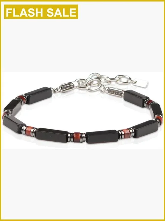 Black Stone Tiger Eye Hematite Handmade Adjustable Bracelet