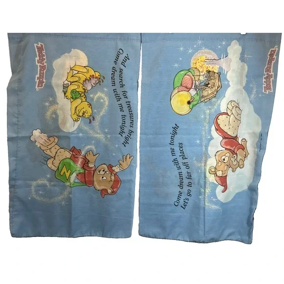 Vtg Original 1986 Teddy Ruxpin Grubby Pillowcases Set Of 2 Alchemy Inc Standard