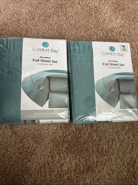 Comfort Bay Full Sheet Set in Aqua Teal