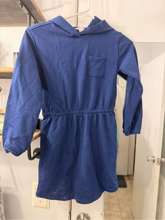 Crewcuts Royal Blue Hooded Long-Sleeve Dress