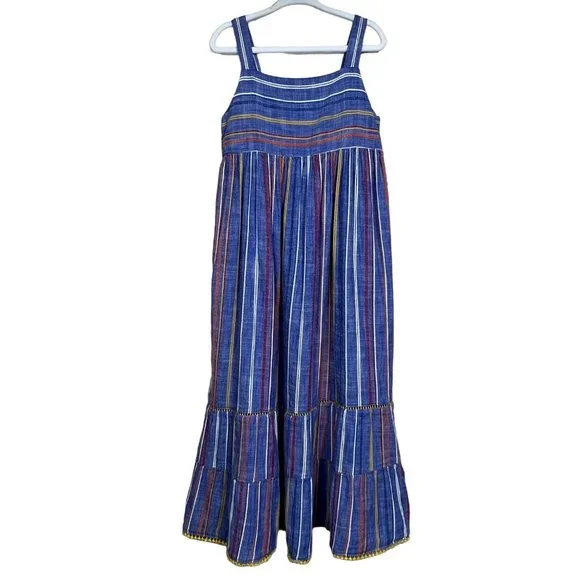 Cat & Jack Chambray Striped‎ Maxi Dress Multicolor Girl’s XS