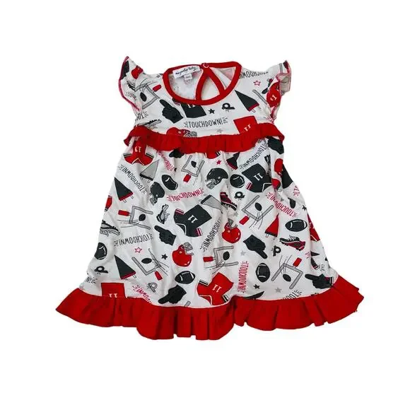 NWT Magnolia Baby Size 6 Red Touchdown Dress