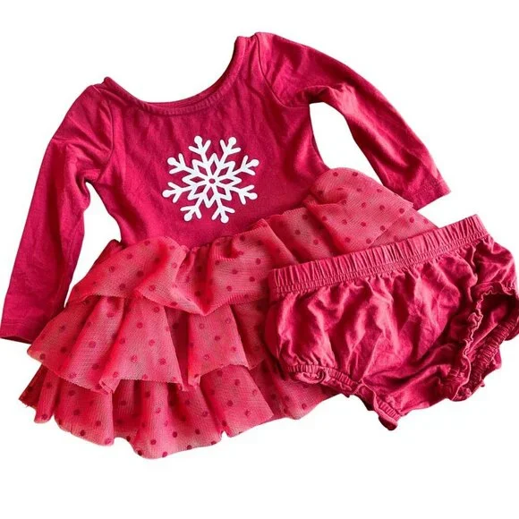 Play by‎ Little Sleepies Bamboo Baby Girl Christmas Tutu Dress w/ Bloomers