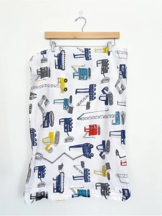 Pottery Barn Kids || Jax Construction Equipment Pillowcases Pair Set of 2 White