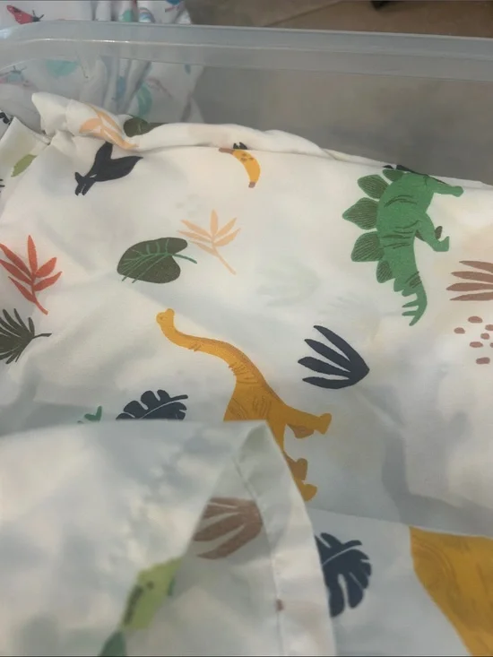 Dino Print target twin sheet set