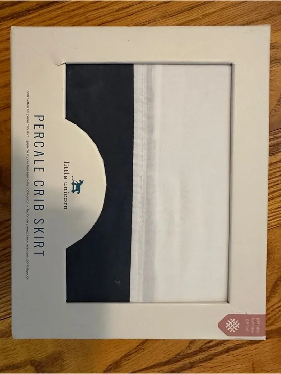 White Percale Crib Skirt