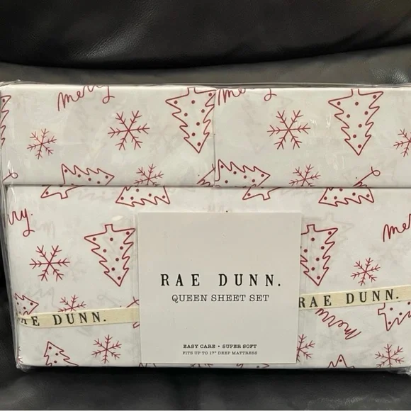 Christmas Rae Dunn Queen Sheet Set - Rae Dunn Christmas Trees Sheets