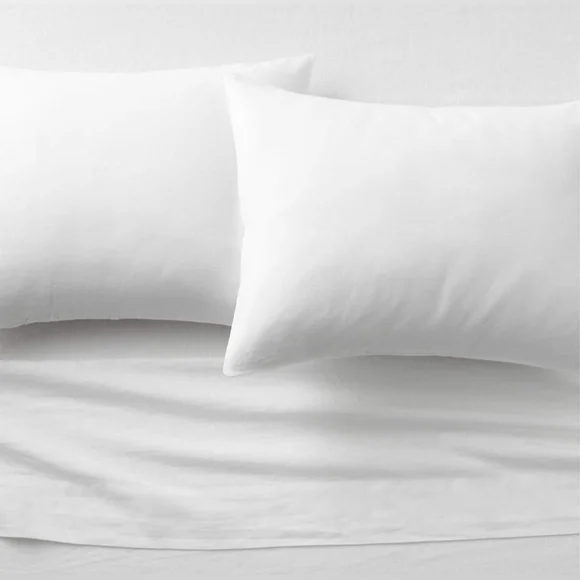 Classic EUROPEAN FLAX™-Certified Linen White King Sheet Set,Retail Price $309.00