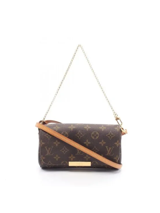 Louis Vuitton Handbag Favorite PM Monogram 2-Way Canvas Leather