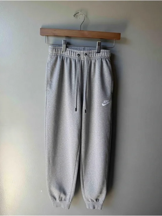 Nike Gray Fleece Jogger Sweatpants XS Athletic Lounge Pants