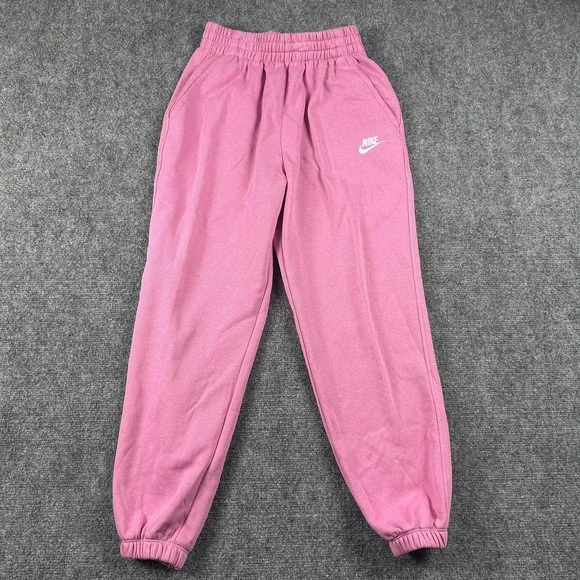 Nike Fleece Sweatpants Kids Medium Pink Jogger Pants Loose Fit‎ FD2933-646