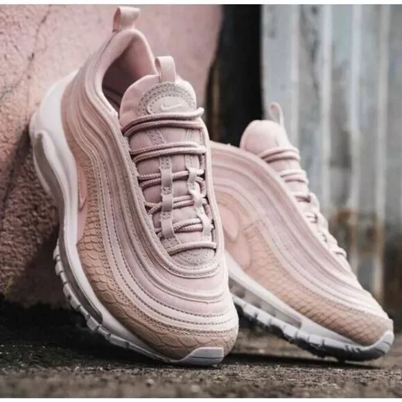 NIKE Air Max 97 Premium 'Pink Snakeskin' Running Shoes Size 6.5