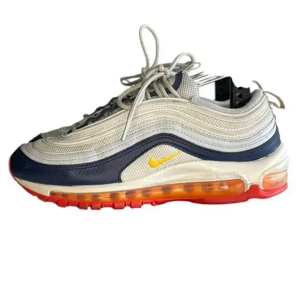 Womens Nike Air Max 97 921733-015 Leather Athletic Sneaker Shoes Size 7.5 White