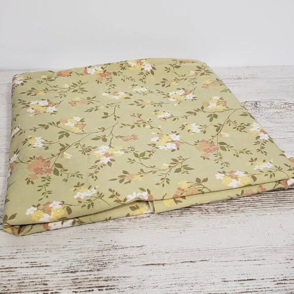 Woolrich  Olive Green Floral  Twin Extra Long Flat Sheet  64