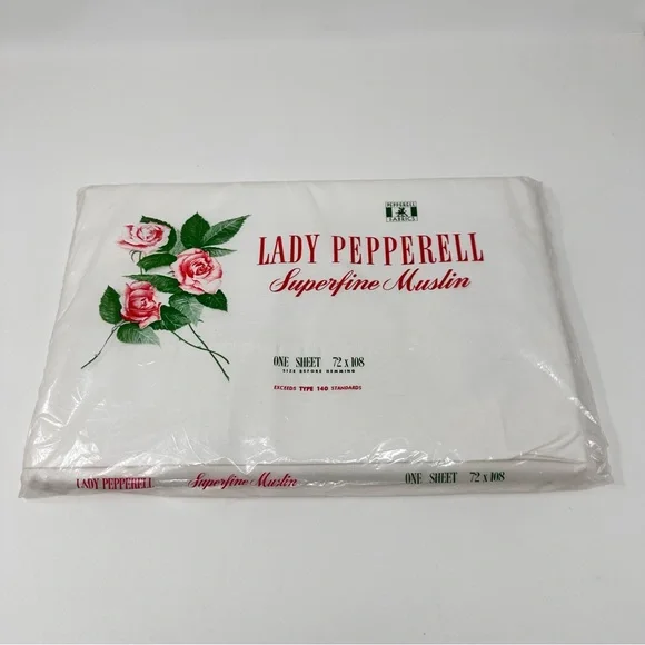 Lady Pepperell Vintage NIP Superfine Muslin Flat Sheet White Twin