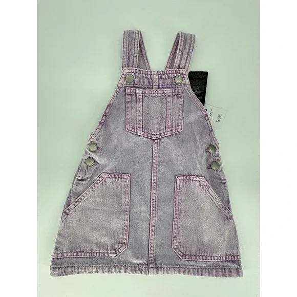 Kids Alice Denim‎ Pinafore Lilac Wash Dress Size 3 Special Dyes