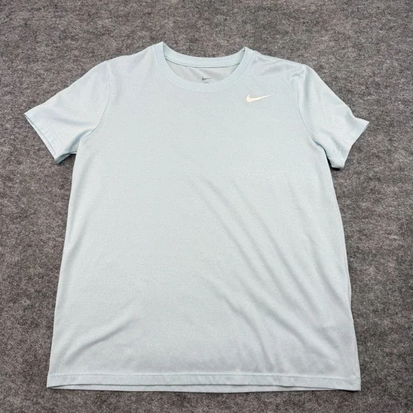 Nike Dri Fit Legend Training T-shirt women's small pastel blue white logo DX0687