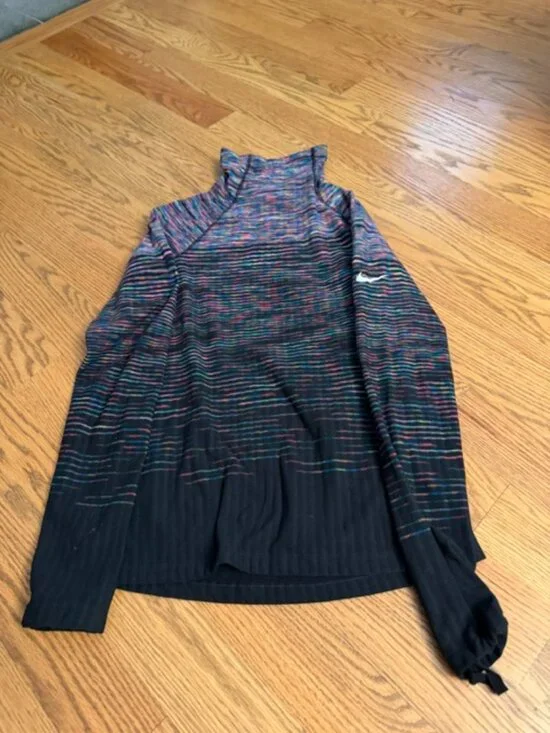 Nike Multicolor Knit Mockneck  Running Pullover – Size M