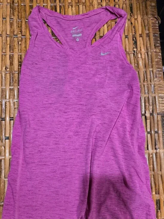 Nike Dri-FIT Racerback Tank Top - Magenta Heather