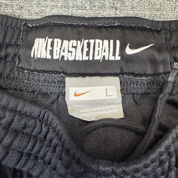 Vintage Nike Basketball Pants Mens Large‎ Black Ankle Zip Y2K Track Joggers