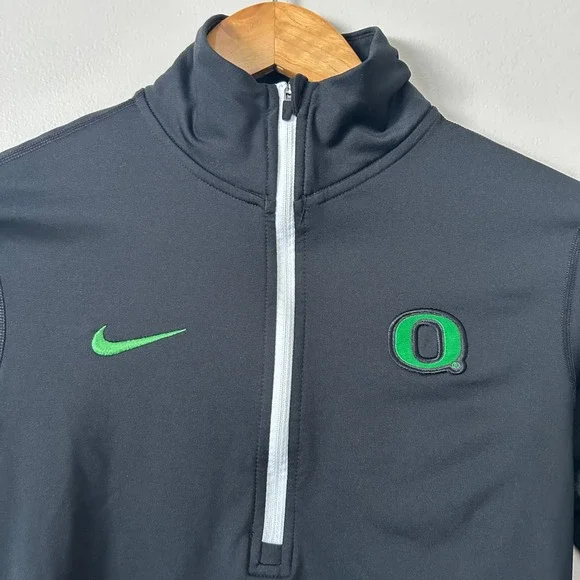 Nike Oregon Ducks Pullover‎ Womens Medium Black Dri-FIT 1/4 Zip Sweatshirt