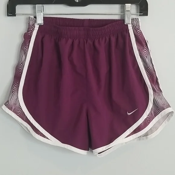 Nike red FITDRY running shorts lined