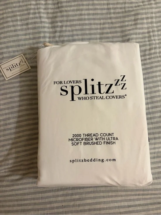 Splitz White Microfiber Bedding Cover - Soft Brushed Finish BRAND NEW UNOPENED
