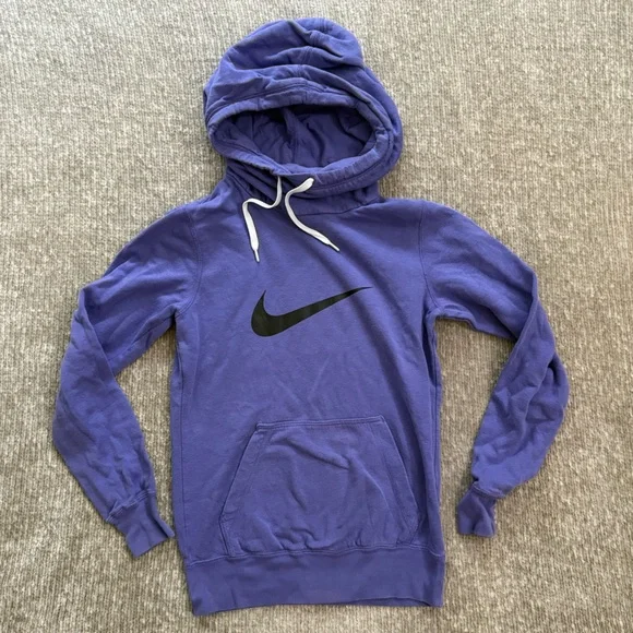 Nike‎ Women’s Purple Pullover Hoodie Sweatshirt Small Swoosh Logo