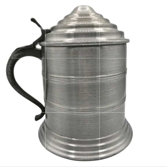 Vintage Pewtertone Ice Bucket  Beer Stein Barware Tankard Antique Serve 11