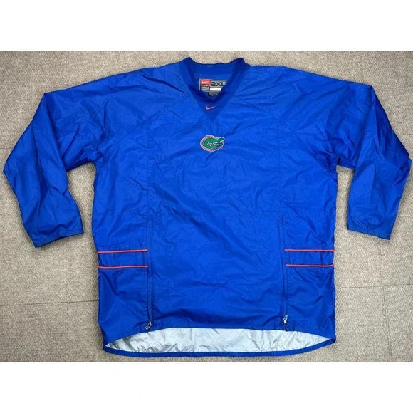 Nike NCAA Vintage Florida Gators Embroidered Long‎ Sleeve Windbreaker Size 2XL
