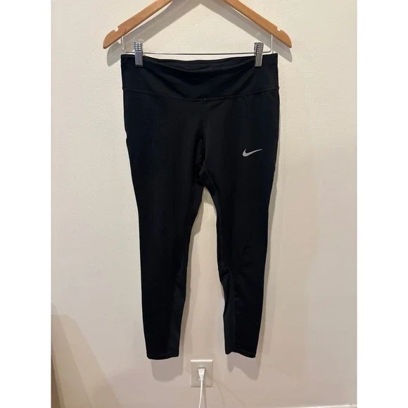 Nike‎ Dri Fit Black Running Leggings Athletic Workout Pants Womens M