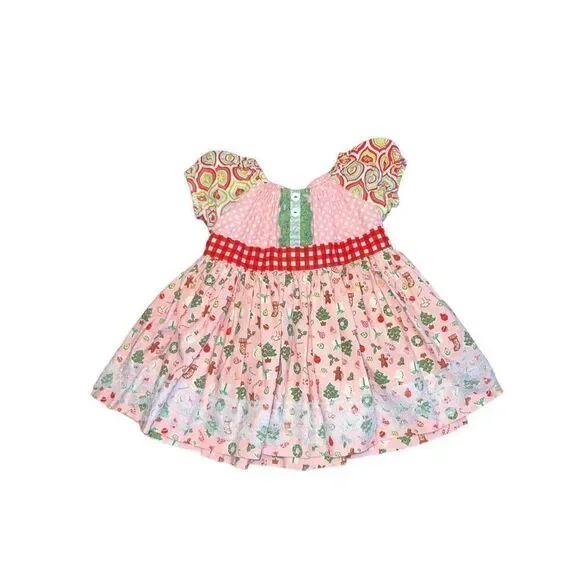 Matilda Jane Platinum gingerbread Christmas holiday tree lace dress 2