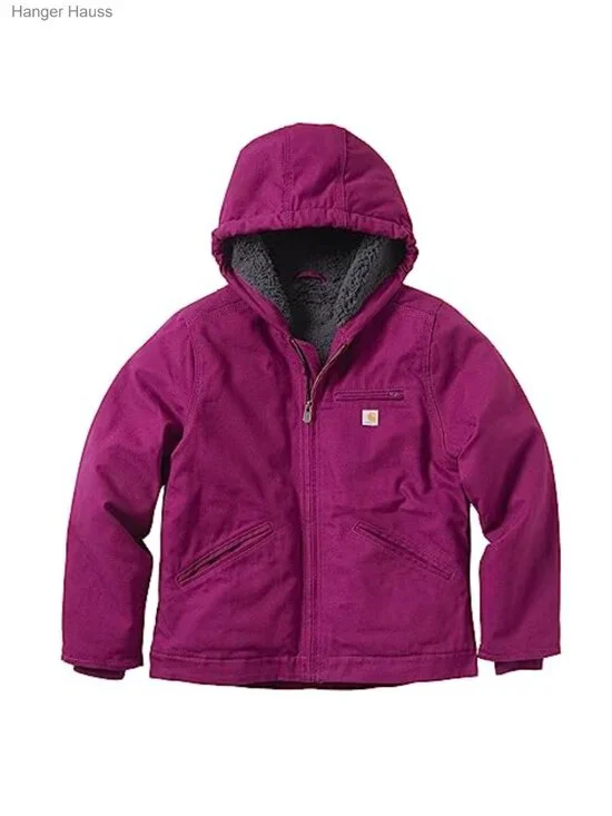 Kids Insulated Hooded Jacket with Sherpa Fleece Lining