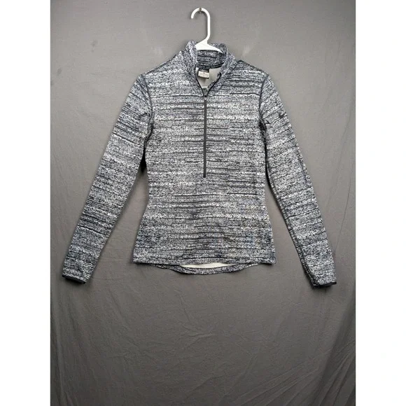 Nike Pro Dri-FIT Womens Medium 1/4 Zip Pullover Gray Black‎