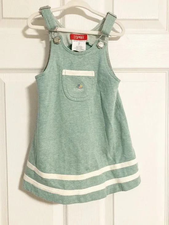 Espirit Toddler Jumper Overall Dress 90s Size 2T