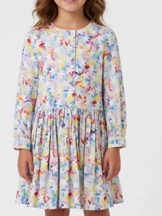 Stella McCartney Kid’s Rainbow Star Outline Dress Size 8
