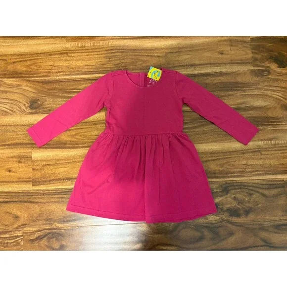 NWT Primary Long Sleeve Dress, Raspberry, Size 3T