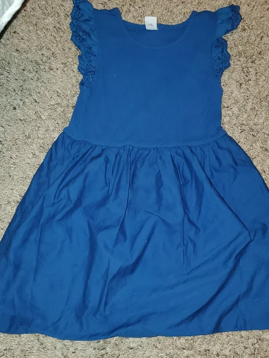 Old Navy Kids Blue Lace Sleeve Everyday Dress