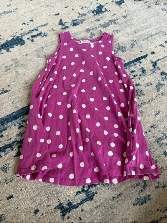 Hanna Andersson Polka Dot Swing Dress w/ Pockets 6-7