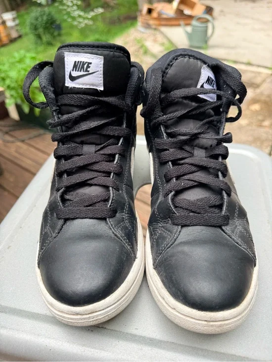 Nike Black High-Top Sneakers with White Soles