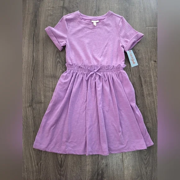 Cat & Jack Girls purple dress size L 10/12 NWT
