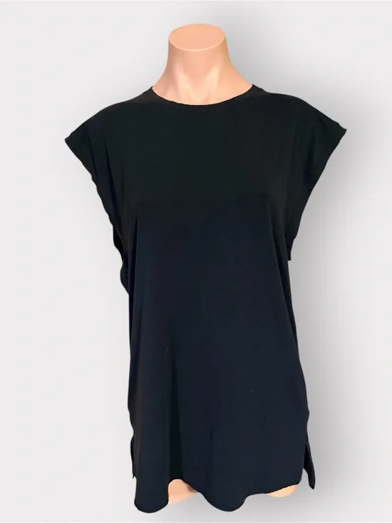 Nike Womens S Dri-Fit Black Muscle Tank Top Yoga Workout Athletic Tee