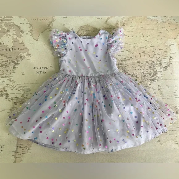 Pippa & Julie Foil Dotted Tulle Dress Size 4
