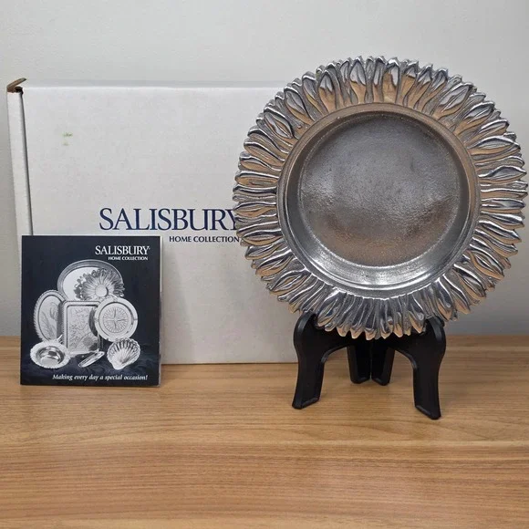 Salisbury Fine Metal Artisans Home Collection Petals Wine Coaster With‎ Box