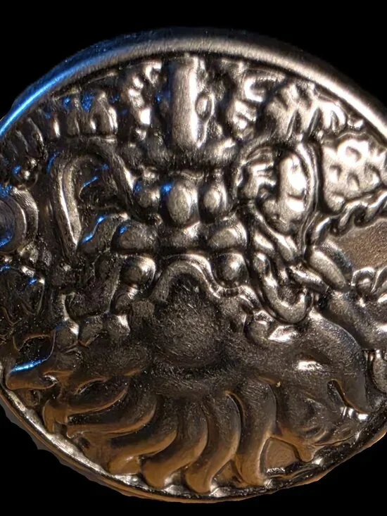 SCARF SLIDE Pewter DRAGON NEW by ORNAMENTS Ranch Dun Right