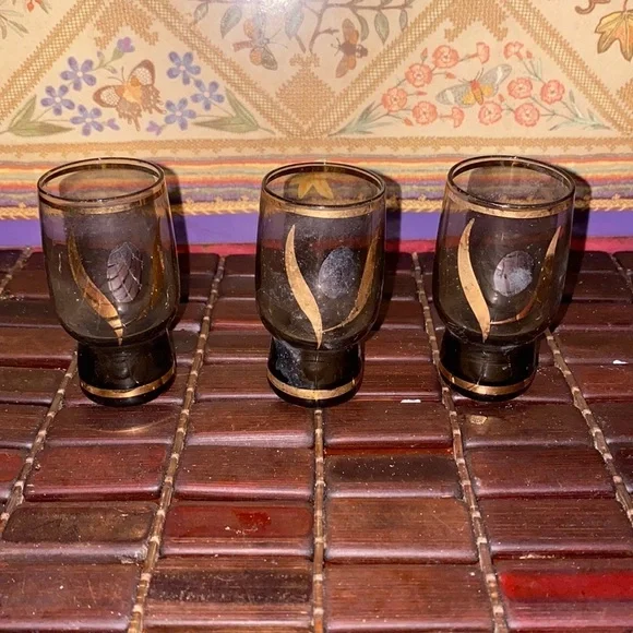 Vintage Set of 3 shot glasses