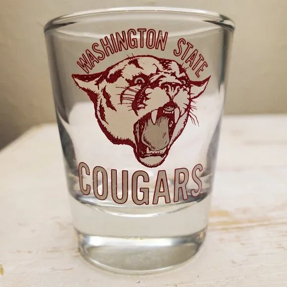 Washington State University WSU Cougars Shot Glass College Souvenir Collectible