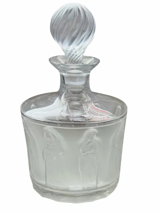 Vintage Lalique Femmes Crystal Decanter with Stopper