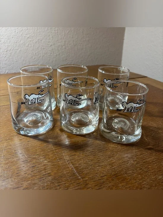 Vintage B.C. Comic Character Glass Johnny Hart Signed Cartoon Set of 6